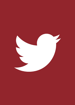 GO! Twitter Der weiße Vogel vom Twitter Logo mit dem GO! rot im Hintergrund
