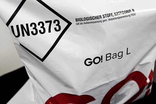 GO! Bag L mit Gefahrgutsymbol "UN3373"